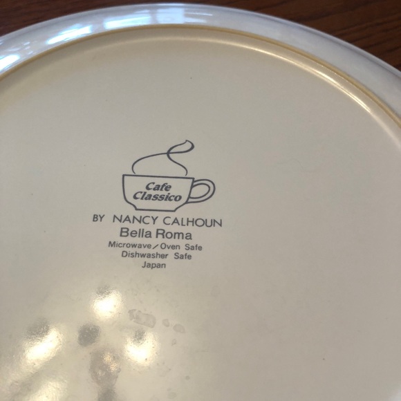 5 pc place setting Cafe Classico, Nancy Calhoun BELLA ROMA country apple design - Picture 14 of 16